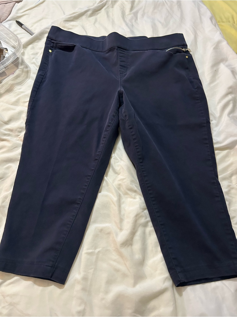Tommy Hilfiger Navy Cropped Pull-On Jeans